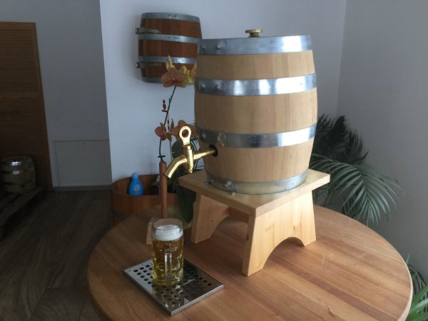 Bierfass Holzkeg 15 Liter  mit VA Blase